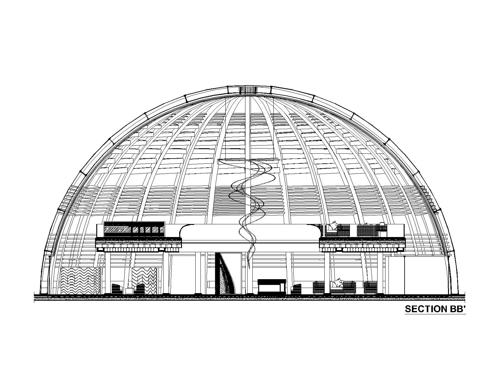 Reception section B–B′ — Senior Living, Safa Abdo