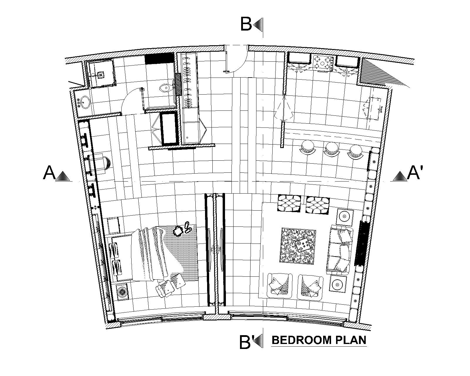 Bedroom floor plan — Senior Living, Safa Abdo