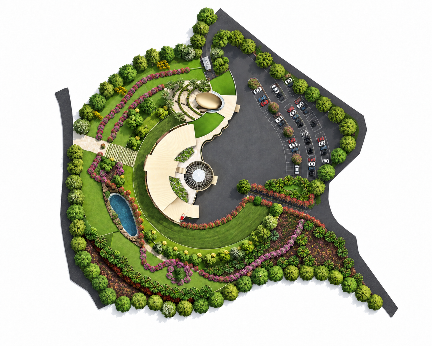 Landscape and overall site plan — Senior Living, Safa Abdo