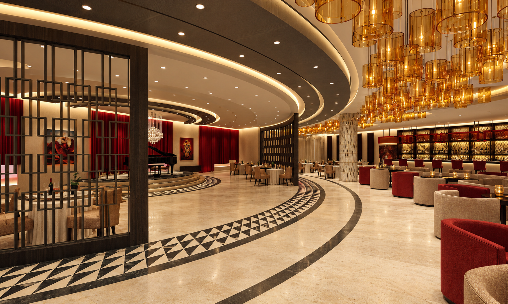 Restaurant — interior perspective — Senior Living, Safa Abdo